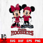 Indiana Hoosiers Mickey Minnie Rugby ball Svg Eps Dxf Png File, NCAA svg , File Cut , Digital Download , Instant Download, Cut Svg Files