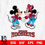 Indiana Hoosiers Mickey Minnie Valentine Rugby Svg Eps Dxf Png File, Digital Download ,Instant Download, Cricut File