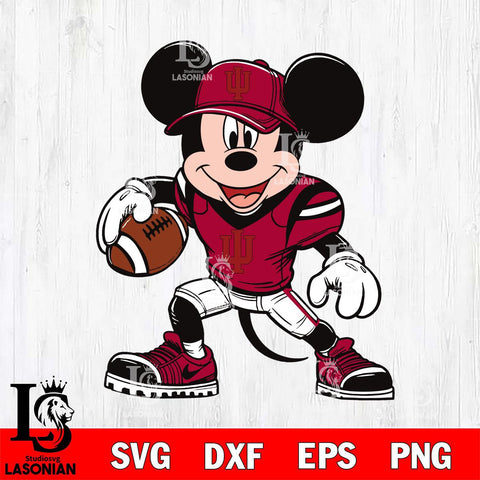 Indiana Hoosiers Mickey Mouse Svg Eps Dxf Png File, NCAA svg, Digital Download, Instant Download