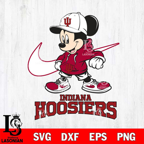 Indiana Hoosiers Mickey Mouse NIKE, Svg Eps Dxf Png File, Digital Download