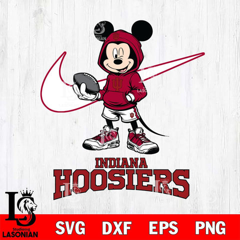 Indiana Hoosiers Mikey Mouse Disney NIKE, Svg Eps Dxf Png File, Digital Download