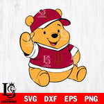 Indiana Hoosiers Pooh Bear Svg Eps Dxf Png File, NCAA svg, Digital Download, Instant Download