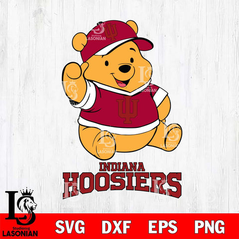 Indiana Hoosiers Pooh Bear Disney, Svg Eps Dxf Png File, Digital Download