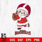 Indiana Hoosiers Santa Claus Cute Svg dxf eps png pdf file,NCAA svg,Digital Download,Cricut file