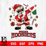 Indiana Hoosiers Santa Claus Football Svg dxf eps png pdf file,NCAA svg,Digital Download,Cricut file