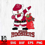 Indiana Hoosiers Santa Dabbing Christmas Svg dxf eps png pdf file,NCAA svg,Digital Download,Cricut file