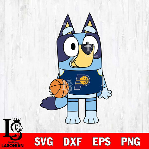 Indiana Pacers Bluey sport 2 Svg Eps Dxf Png File, Digital Download, Instant Download