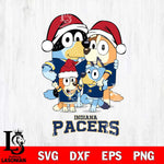 Indiana Pacers Christmas Bluey Family Sport Svg , Christmas Svg , Bluey svg , Digital Download, dxf eps png pdf file