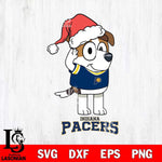 Indiana Pacers Christmas Bluey Jack Sport Svg , Christmas Svg , Bluey svg , Digital Download, dxf eps png pdf file