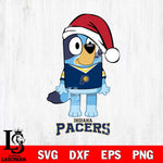 Indiana Pacers Christmas Bluey Sport Svg , Christmas Svg , Bluey svg , Digital Download, dxf eps png pdf file