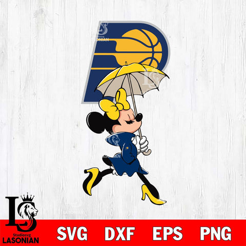 Indiana Pacers Fancy Minnie Svg Eps Dxf Png File, Digital Download, Instant Download