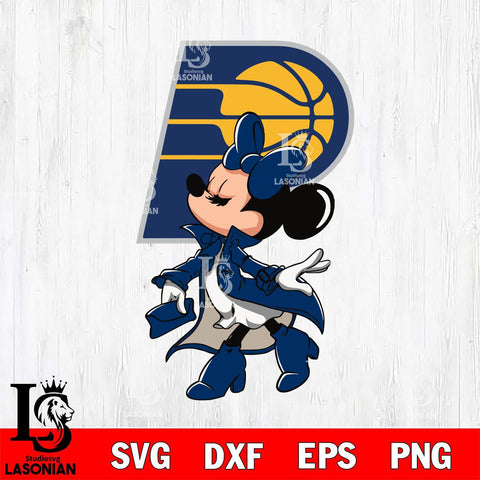 Indiana Pacers Glamorous Minnie Svg Eps Dxf Png File, Digital Download, Instant Download