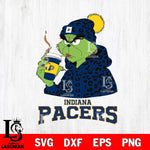 Indiana Pacers Grinch Leopard Christmas Cut Files Cricut, Svg Dxf Eps Png file , Silhouette