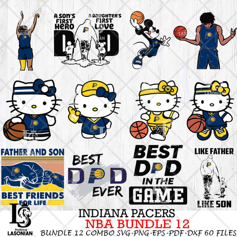 Indiana Pacers NBA Bundle 12 Svg Eps Dxf Png File, Digital Download, Instant Download