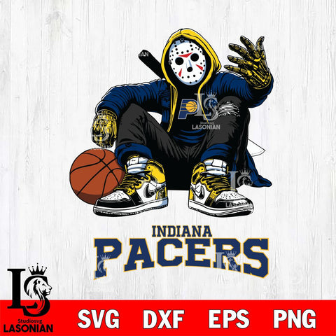 Indiana Pacers NBA Jason Voorhees Halloween SVG Svg Eps Dxf Png File, Digital Download, Instant Download