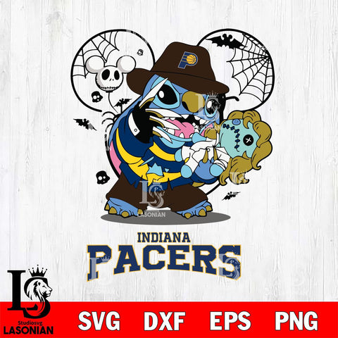 Indiana Pacers Stitch Freddy Krueger Halloween Svg Eps Dxf Png File, Digital Download, Instant Download