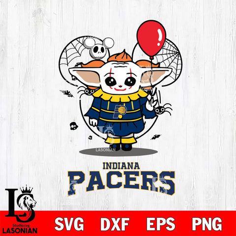 Indiana Pacers Stitch Pennywise Halloween Svg Eps Dxf Png File, Digital Download, Instant Download