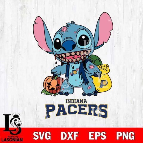 Indiana Pacers Stitch Zombie Svg Eps Dxf Png File, NBA svg, Digital Download, Instant Download