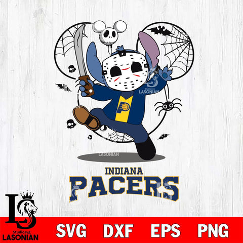 Indiana Pacers Stitch jason voorhees Halloween Svg Eps Dxf Png File, Digital Download, Instant Download