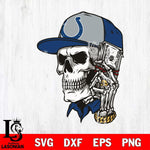 Indianapolis Colts Badass Man Skull SVG