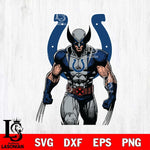 Indianapolis Colts Badass Wolverine Svg Eps Dxf Png File, Digital Download, Instant Download