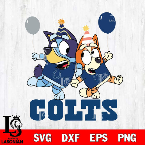 Indianapolis Colts Bluey & Bingo 2 Svg Eps Dxf Png File, NFL svg, Digital Download, Instant Download