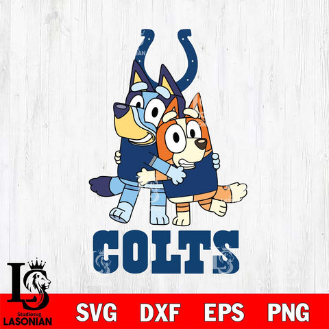 Indianapolis Colts Bluey & Bingo 3 Svg Eps Dxf Png File, NFL svg, Digital Download, Instant Download