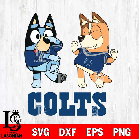 Indianapolis Colts Bluey Chilli Sport Svg Eps Dxf Png File, Digital Download, Instant Download