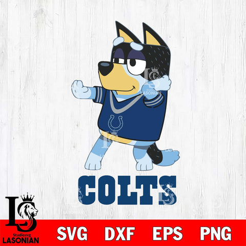 Indianapolis Colts Bluey Dad Dance Svg Eps Dxf Png File, Digital Download, Instant Download