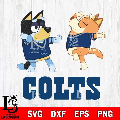 Indianapolis Colts Bluey Dance Svg Eps Dxf Png File, Digital Download, Instant Download