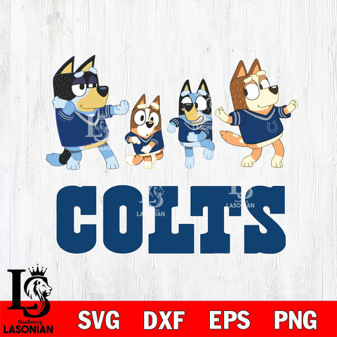 Indianapolis Colts Bluey Dance Mode Squats Svg Eps Dxf Png File, Digital Download, Instant Download