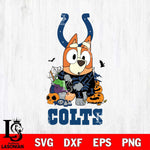 Indianapolis Colts Bluey Halloween NFL Svg Eps Dxf Png File, Digital Download, Instant Download