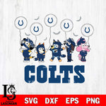 Indianapolis Colts Bluey Halloween Spooky Svg Eps Dxf Png File, Digital Download, Instant Download