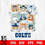 Indianapolis Colts Bluey Halloween Sport Svg Eps Dxf Png File, Digital Download, Instant Download