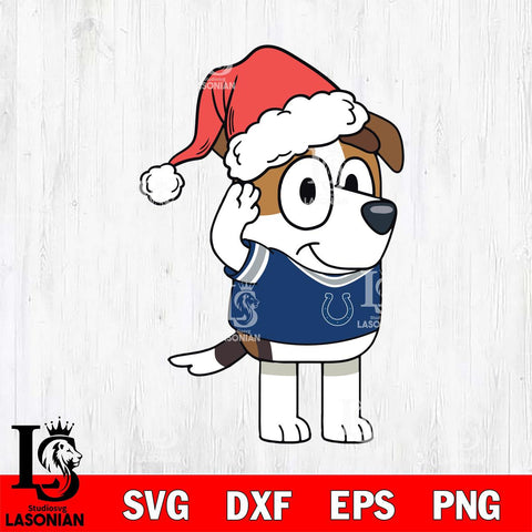 Indianapolis Colts Bluey Jack Christmas Svg Eps Dxf Png File, Digital Download, Instant Download