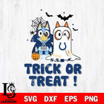 Indianapolis Colts Bluey Trick or Treat Halloween Svg Eps Dxf Png File, Digital Download, Instant Download