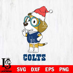 Indianapolis Colts Christmas Bluey Honey Sport Svg Eps Dxf Png File,Cut Svg Files, Digital File, Sublimation