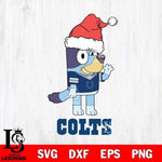 Indianapolis Colts Christmas Bluey Say Hi Svg Eps Dxf Png File,Cut Svg Files, Digital File, Sublimation