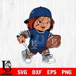 Indianapolis Colts Chucky Horror 10 Svg Eps Dxf Png File, NFL svg, Digital Download, Instant Download