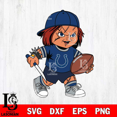 Indianapolis Colts Chucky Horror 10 Svg Eps Dxf Png File, NFL svg, Digital Download, Instant Download