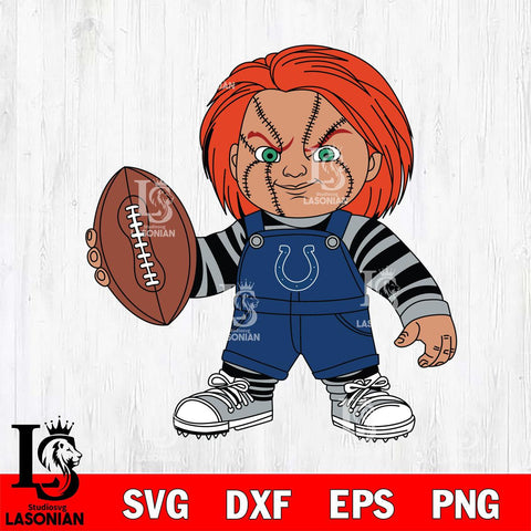 Indianapolis Colts Chucky Horror 12 Svg Eps Dxf Png File, NFL svg, Digital Download, Instant Download