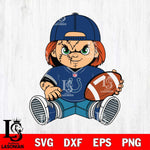 Indianapolis Colts Chucky Horror 3 Svg Eps Dxf Png File, NFL svg, Digital Download, Instant Download