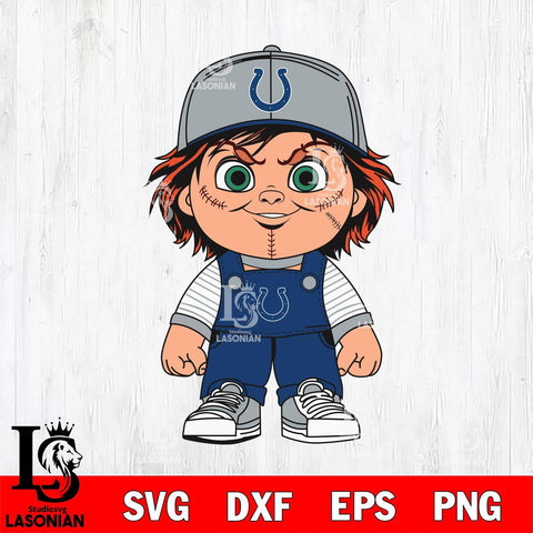 Indianapolis Colts Chucky Horror Svg Eps Dxf Png File, NFL svg, Digital Download, Instant Download