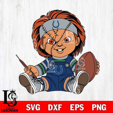 Indianapolis Colts Chucky Horror 9 Svg Eps Dxf Png File, NFL svg, Digital Download, Instant Download