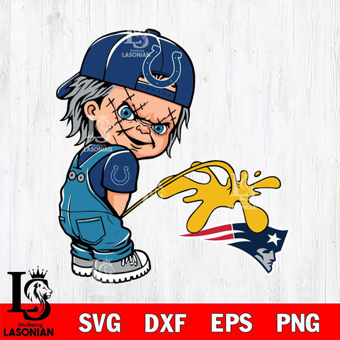 Indianapolis Colts Chucky Piss On New England Patriots Svg Eps Dxf Png File, Digital Download, Instant Download