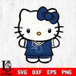 Indianapolis Colts Cute Hello Kitty Football 6 Svg Eps Dxf Png File, NFL svg, Digital Download, Instant Download