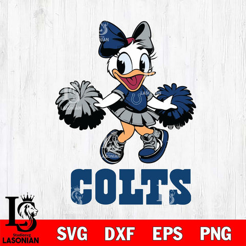 Indianapolis Colts Daisy Duck Cheerleader Disney, Svg Eps Dxf Png File, Digital Download