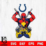 Indianapolis Colts Deadpool Wolverine 2 Svg Eps Dxf Png File, Digital Download, Instant Download