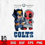 Indianapolis Colts Deadpool X Wolverine Funny Svg Eps Dxf Png File, Digital Download, Instant Download