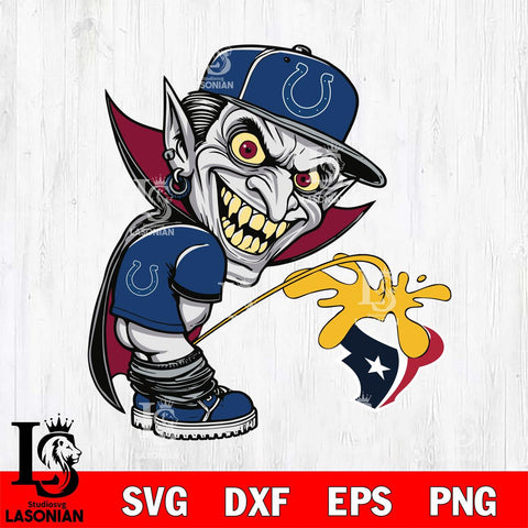 Indianapolis Colts Dracula Piss On Houston Texans Svg Eps Dxf Png File, Digital Download, Instant Download